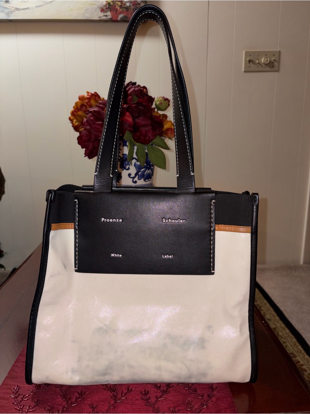 Proenza Schouler Black, White & Tan Two-Tone Tote